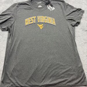 West Virginia Mountaineers Performance Tshirt Men's Size XXL Gray By Captivating
